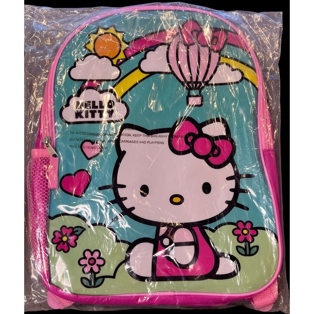 🎀 Hello Kitty By Sanrio Hot Air Balloon Girls Toddler School Sports Backpack🎀